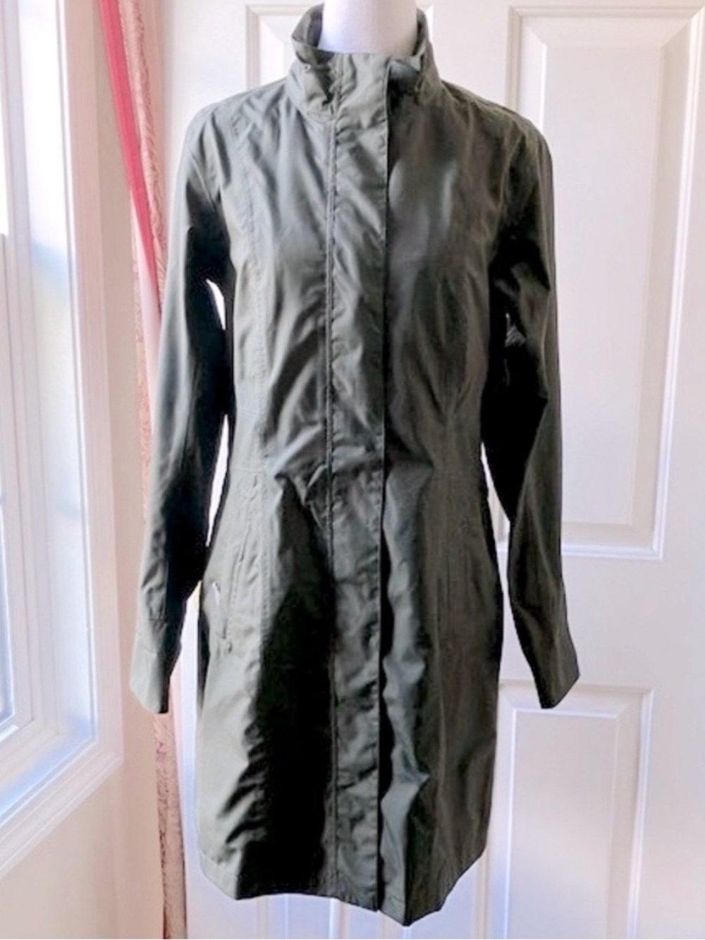 Eddie Bauer Women’s Trench Coat Hunter Green Size S